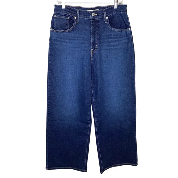 Levi’s Jeans Women’s Sz 30 Dark Wash High Rise Wide Leg Retro Hippie 70’… - Picture 3 of 8